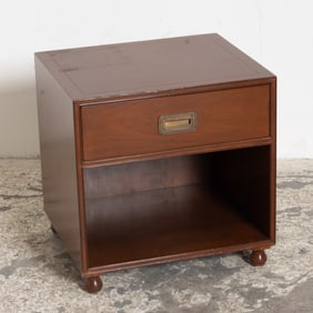 Baker Campaign Style Bedside Table