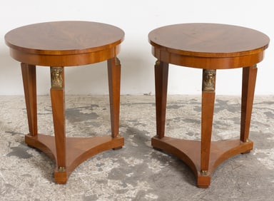 Pair of Baker Neoclassical Style Side Tables
