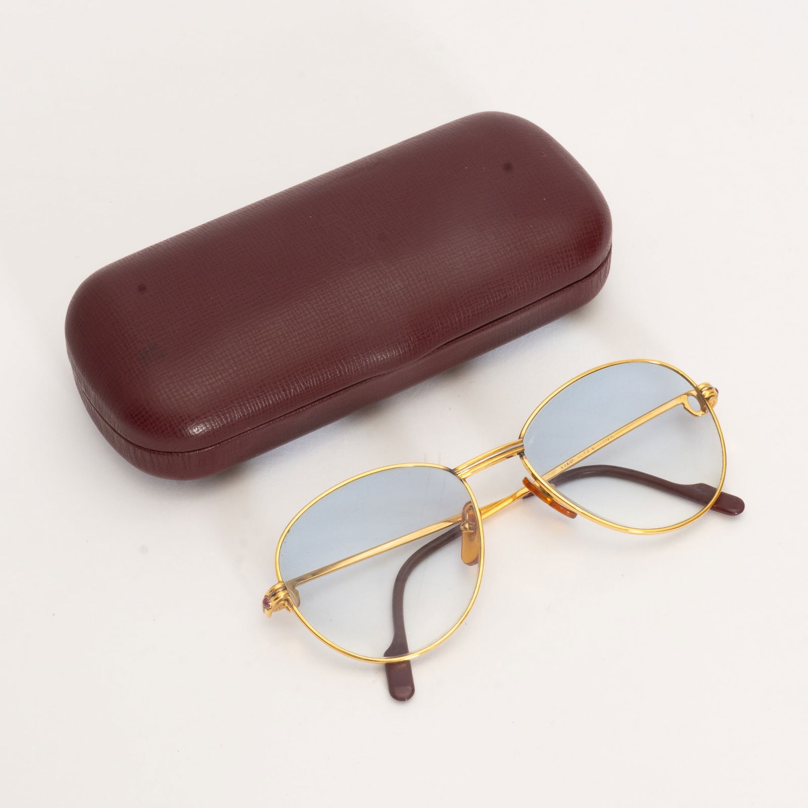 Cartier Premiere Sunglasses: With tinted perscription lens (2" h x 5 1/2" w x 4 3/4" d) Scratches