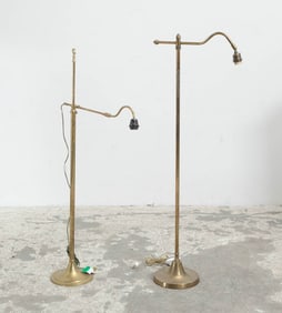Two Brass Floor Lamps