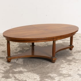 Baker Neoclassical Style Mahogany Veneered Coffee Table