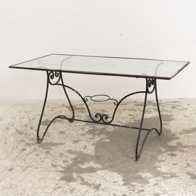Painted Metal Outdoor Table