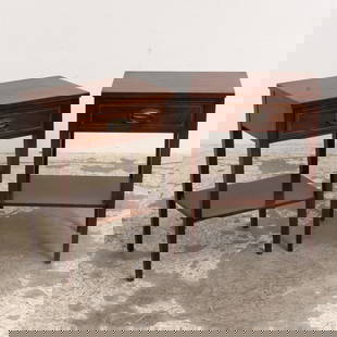 Pair of Mahogany Nightstands: . (28"h x 20" w x 15" d) overall wear