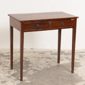 Mahogany Two-Drawer Side Table