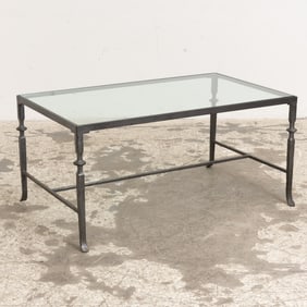 Metal Glass Top Coffee Table