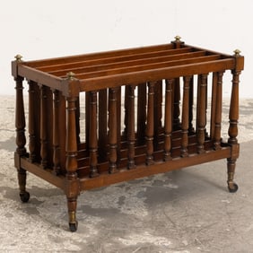 Regency Style Oversized Mahogany Canterbury