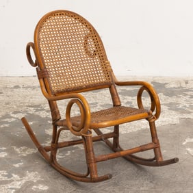Child's Cane Back Bentwood Rocking Chair