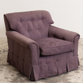 Purple Upholstered Armchair