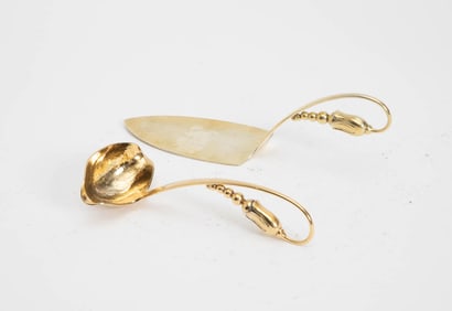 Sterling Danish Gilt Plated Utensils