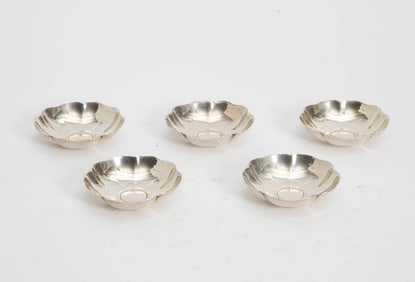 Set of Five Tiffany & Co. Sterling Flower-Form Dishes