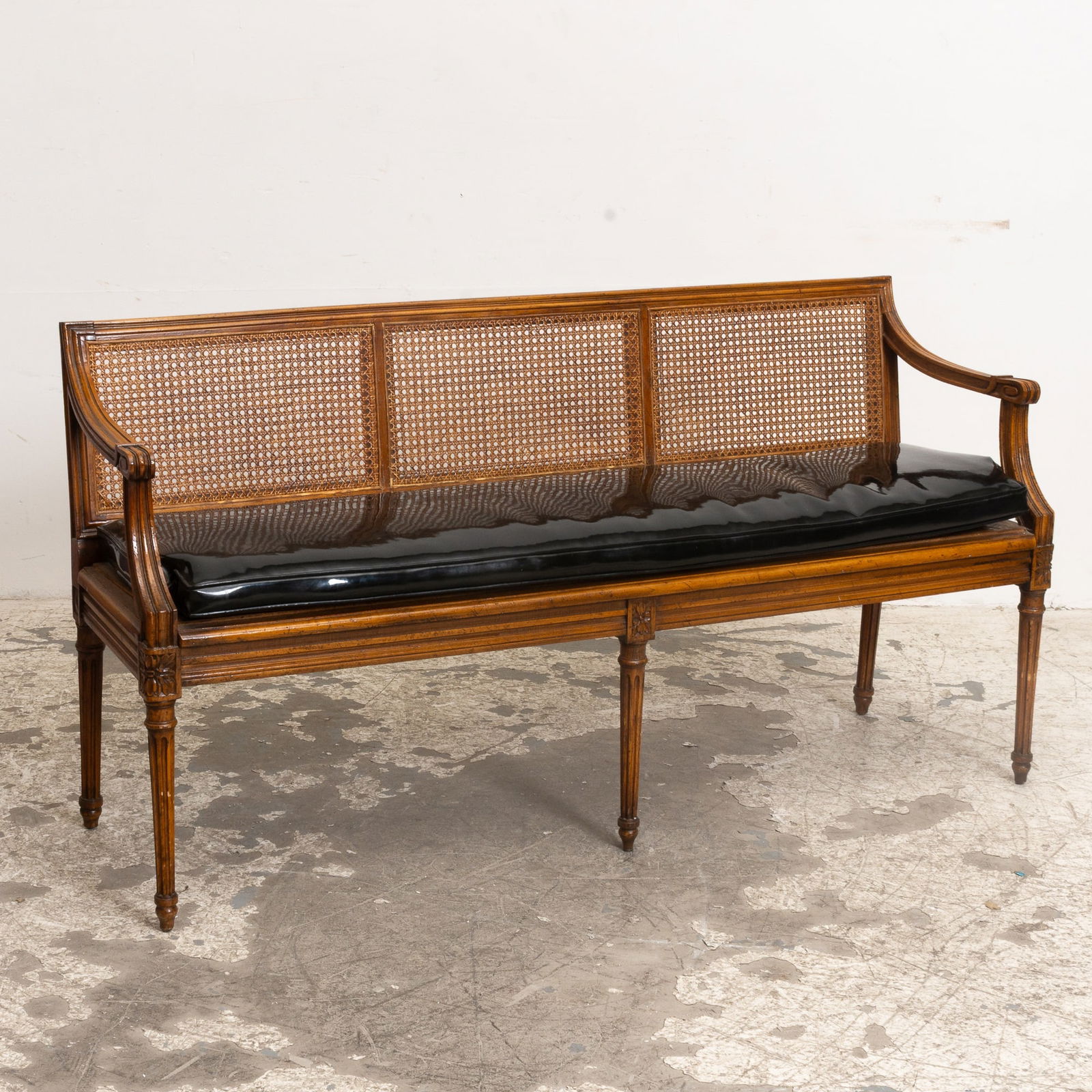 Louis XV Style Cane-Back Settee (1 of 4)