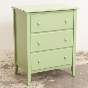 Green Painted Chest of Drawers