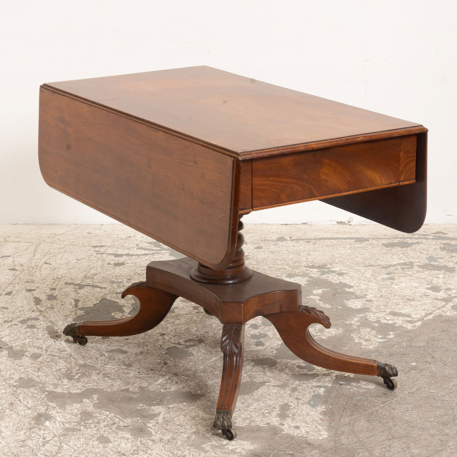 Regency Mahogany Drop Leaf Table (1 of 4)