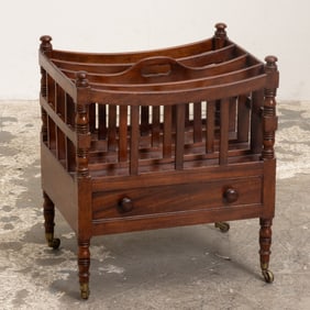 Regency Style Mahogany Canterbury