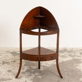 George III Mahogany Corner Washstand