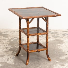 Victorian Bamboo and Lacquer Side Table