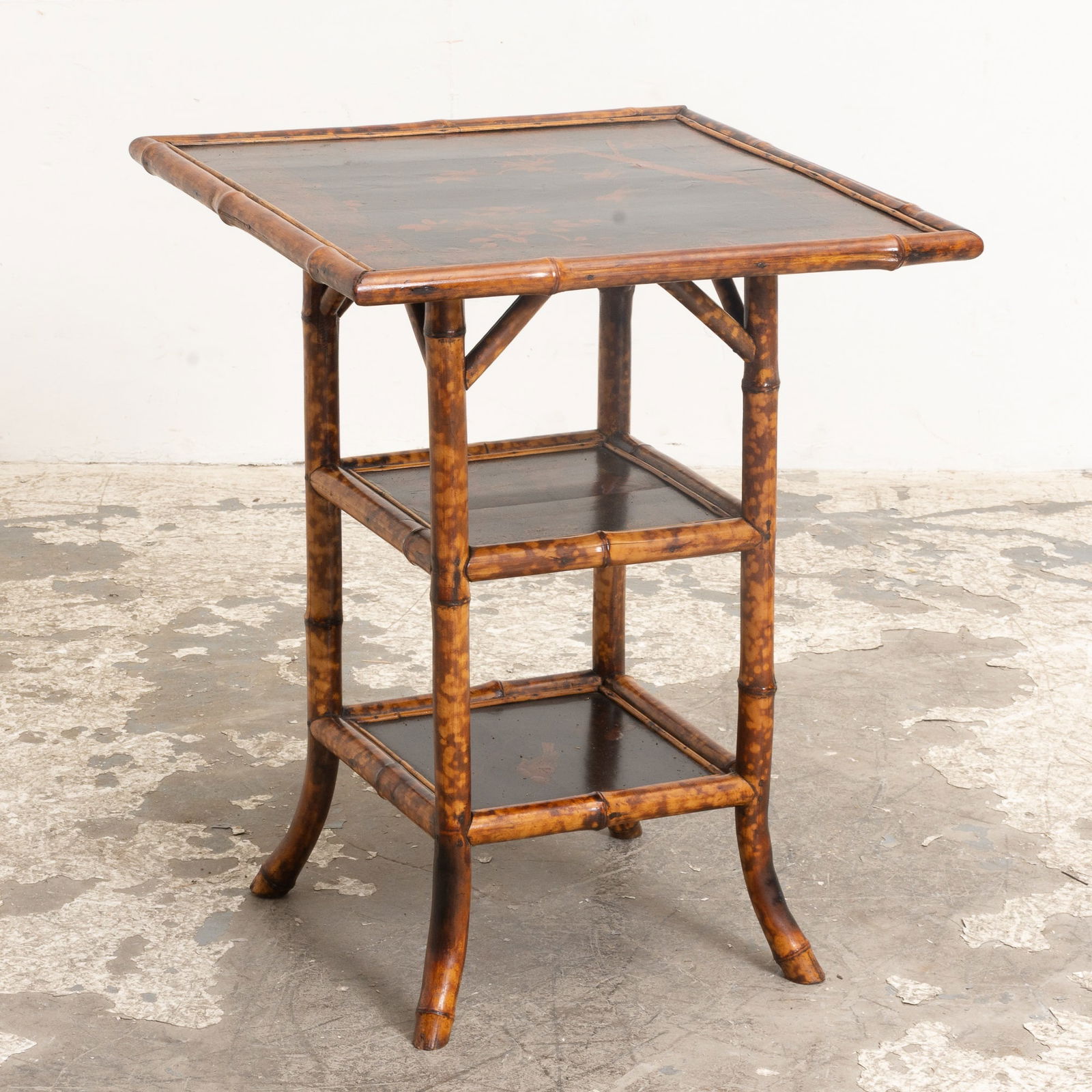 Victorian Bamboo and Lacquer Side Table (1 of 4)