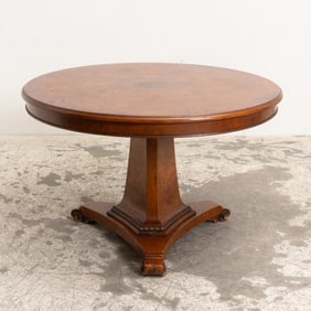 Regency Style Burlwood Center Table