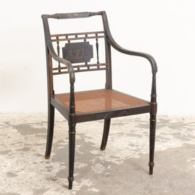 Regency Style Chinoiserie Painted Armchair