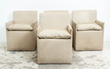 Set of Four Upholstered Dining Chairs