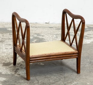 George III Style Stained Fruitwood Footstool