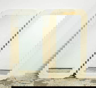 Pair of Anna Castelli for Kartell Mirrors: 1960s (47 1/2" h x 23 1/2" w) Scratches, slight discoloring