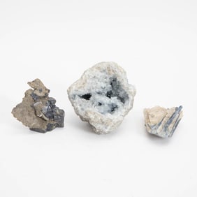 Group of Three Hardstone Clusters