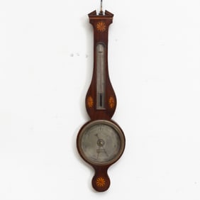 Mahogany Inlaid Barometer