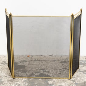 Gilt Metal Fire Screen