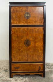 Burlwood and Lacquer Century Armoire
