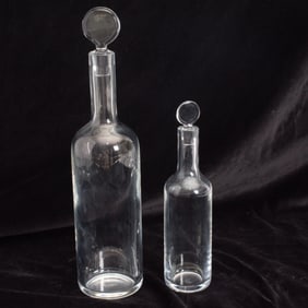 Two Baccarat Dionysos Crystal Decanters