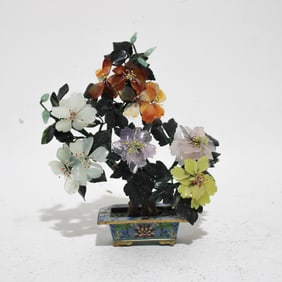 Chinese Export Semi-Precious Stone Bonsai
