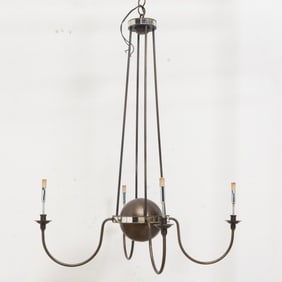 Metal Four-Light Chandelier