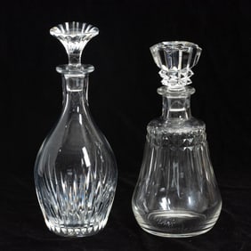 Two Baccarat Glass Decanters
