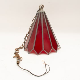 Red Glass Hanging Lamp