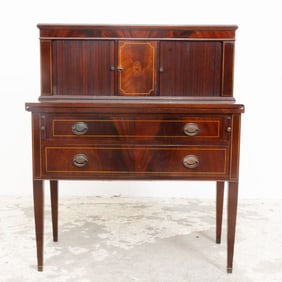 Federal Style Eagle-Inlaid Mahogany Secretary Desk
