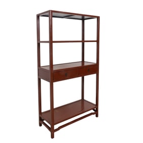 Chinese Lacquered Wood Three-Tier Display Stand