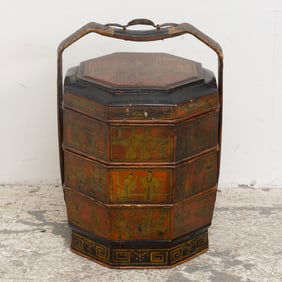 Chinese Lacquer Wedding Basket