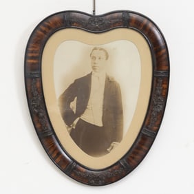 Carved Wood Heart Shaped Frame