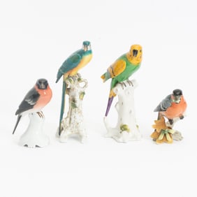 Group of Four Porcelain Bird Figures