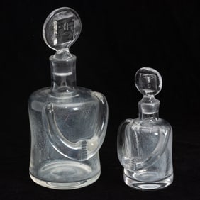 Erik Hoglund for Kosta Boda Figural Glass Decanter