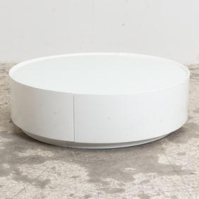 Mid Century Modern Style White Coffee Table