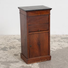 Marble Top Mahogany Night Stand