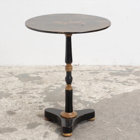 Victorian Style Gilt and Black Painted Side Table