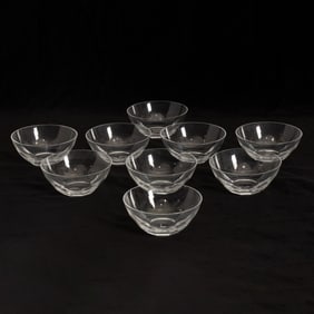 Set of Nine Orrefors Glass Bowls