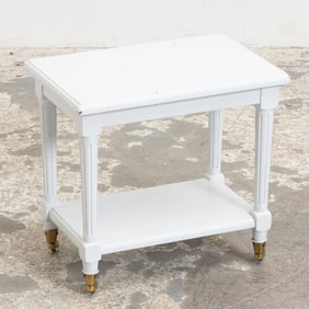 White Painted Side Table