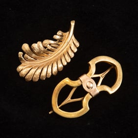 Two Tiffany & Co. 14KT Gold Pins