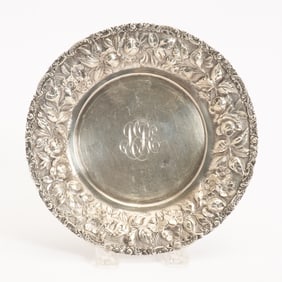 Sterling Floral Decorated Plate