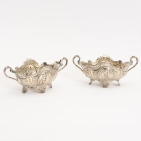 Pair of Continental Silver Sweetmeat Baskets