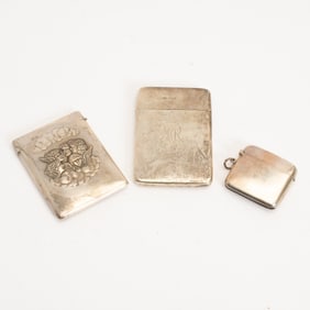 Two Continental Silver Cigarette Cases